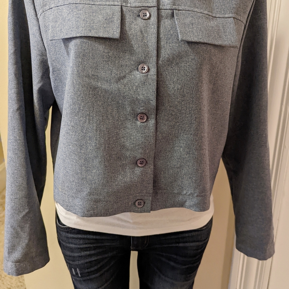 Vintage Basic Editions Blue Light Button Down Jac… - image 6